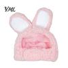 Fleece Animal Ear Cap Bunny Ears Cat Hat, Cute Pet Soft Plush Hat Comfortable Photo Prop with Rabbit for Cats Small Dogs Party Costume Fun Photos