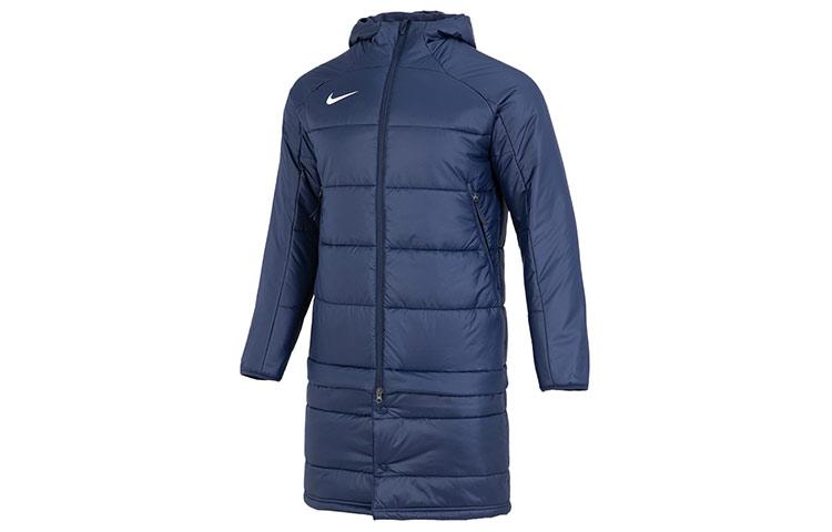 Nike Puffer Jackets Men's Blue Hooded Moderate Puffer Jacket DJ6307-451