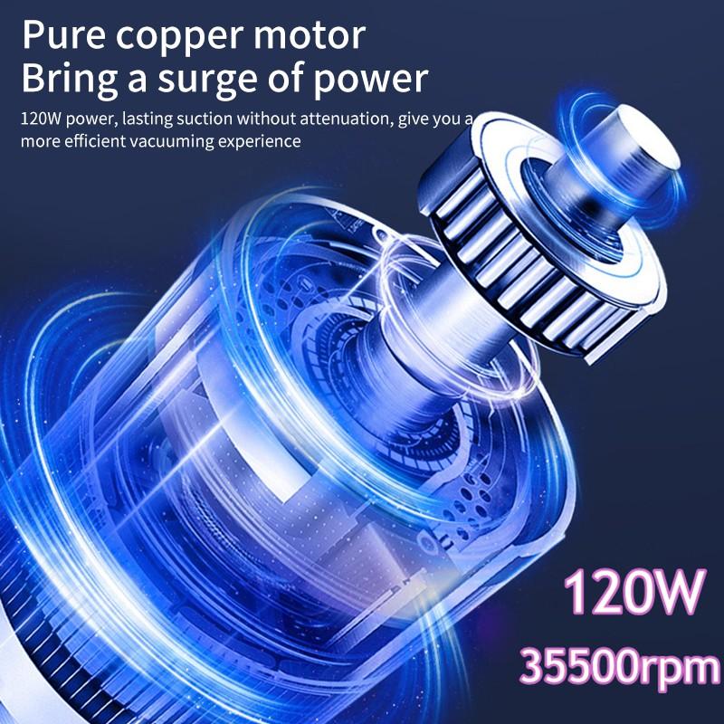 Маленький бытовой ручной пылесос с большой мощностью всасывания, с низким уровнем шума, мощный автомобильный портативный пылесос