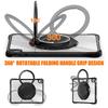 For iPad (2025)/10.9 (2022) Case Rotating Handle Grip TPU+PC Clear Tablet Cover