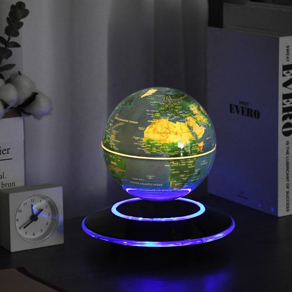 140 mm  Geography Education Base Bottom Magnetic Levitating Earth Globe Floating World Globe  Color Light Levitation Globe