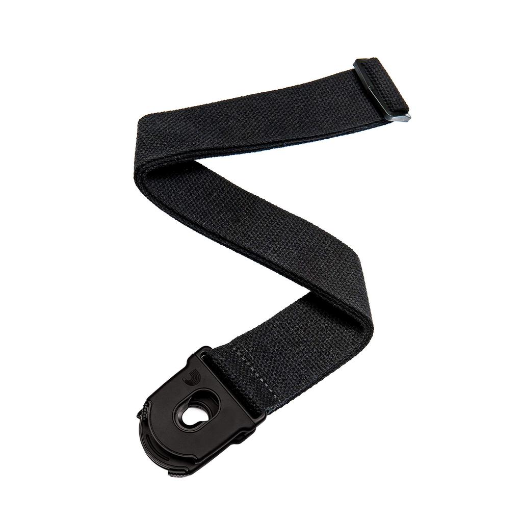 Planet Lock Guitar Strap 50CTPL00 Black Cotton D'Addario