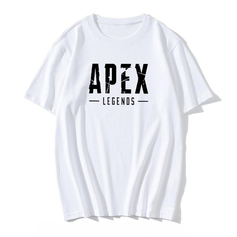 Мужчины женщины Apex Legends Футболка Игра Чистый Хлопок Топы Футболка Потрясающие Футболки с Круглым Вырезом Юмористические Футболки