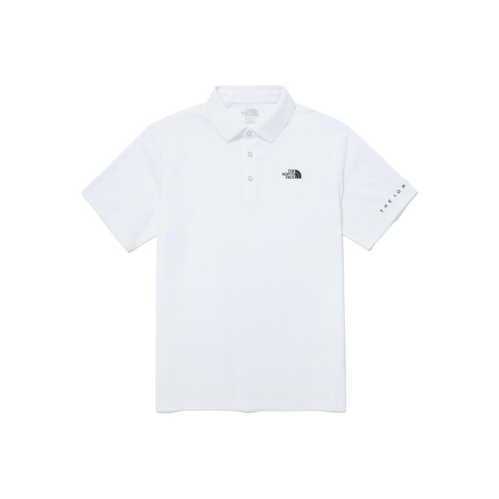 The North Face Letter Print Fitted Straight Cut Short Sleeve Polo Shirt Unisex Polo Shirts White NT7PQ02M