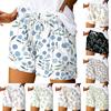 Women's Casual Summer Elastic Beach Shorts Print Casual Shorts