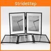 5 And 7 Inch Double Sided Transparent Fold Dual Photo Frame For Living Room Display