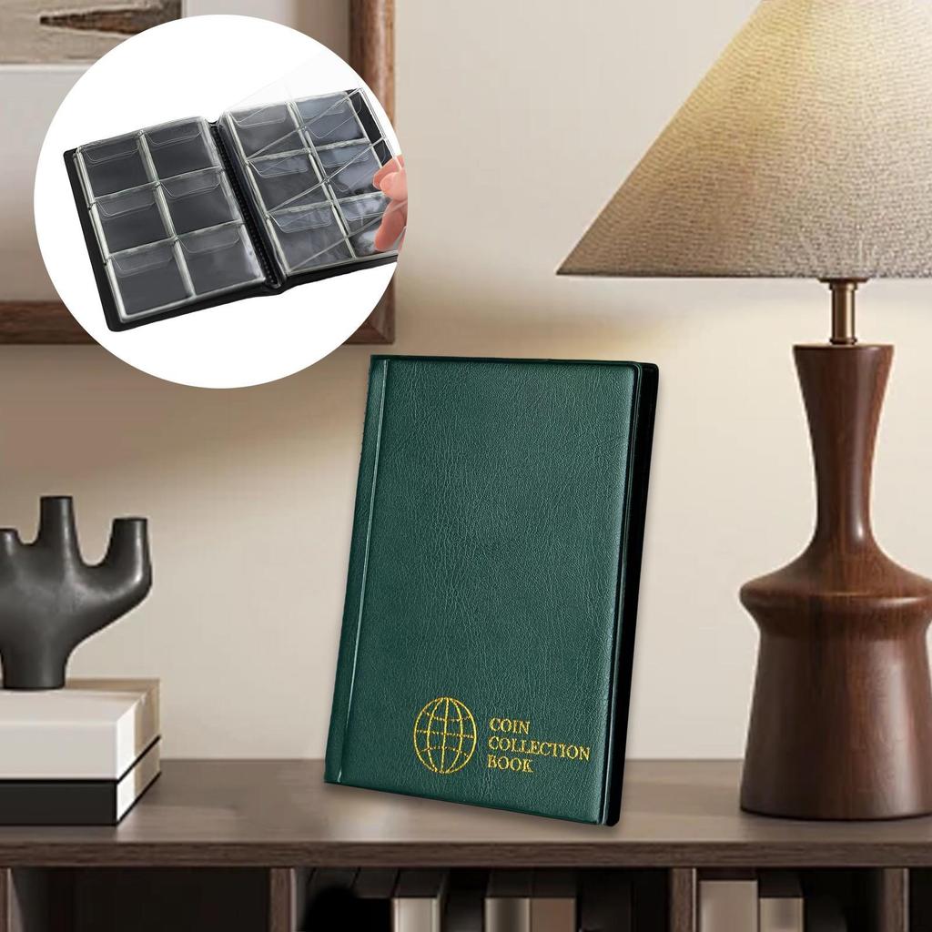 Альбом-органайзер для монет для коллекционеров, папка-регистратор на 60 карманов для хранения денег и пенни