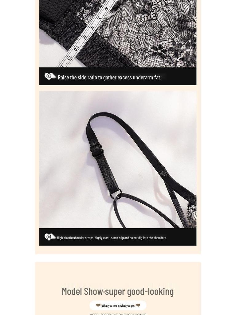 2025 Lace Backless Front Buckle Seamless Push-Up Bra for Women