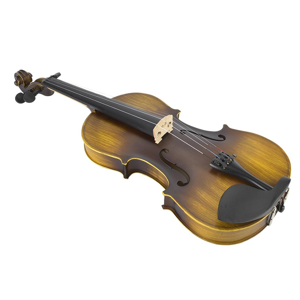 Hand Made Maple Violin Bridge Basswood Head with Solid Wood Chin Rest Violin(AV 206)