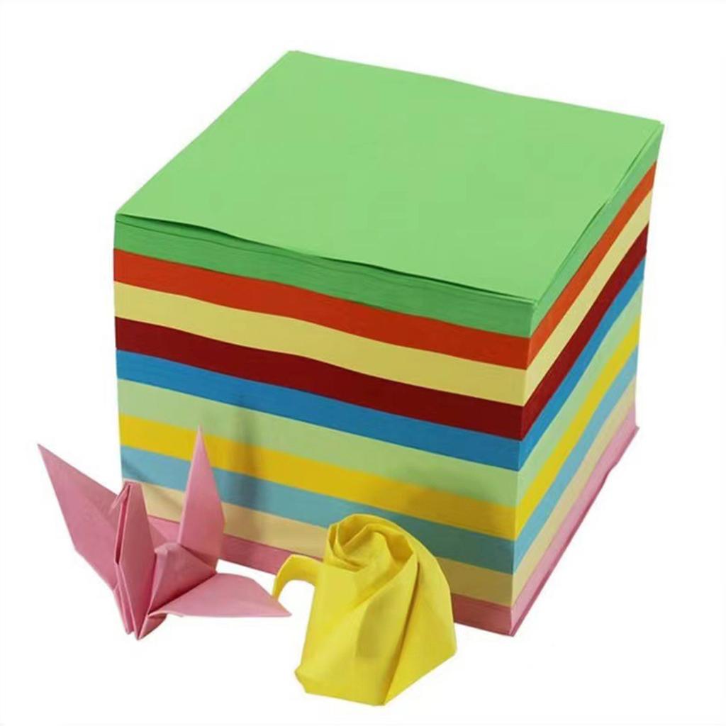 100 Pcs Origami Paper Double Sided Square Origami Paper Same Colour On Both Sides for Kids School Arts Crafts Projects