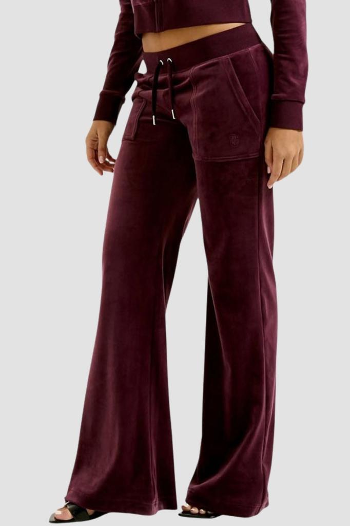 Juicy Couture Śliwkowe Spodnie Dresowe Damskie Layla Low Rise S
