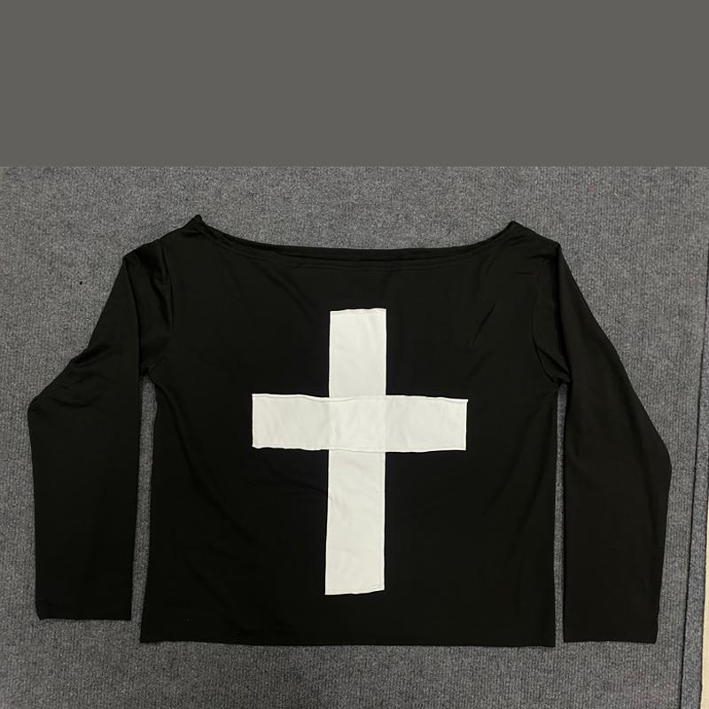 Свободный топ с длинными рукавами Y2K