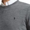 Polo Ralph Lauren FW22 сплошной логотип вышитый круглый вырез свитер мужской свитер серый 710876846-006