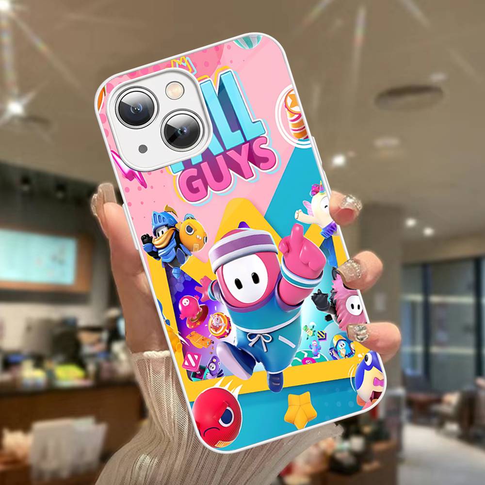 F-Fall G-Guys Party Game Tempered Glass For Iphone 14 13 12 11 Pro Mini XS MAX 14Plus X XS XR Cover