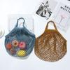 Cotton Reusable Shopping String Fishnet Mesh Bag Net Turtle Bags Woven Net Tote Storage Handbag Tote