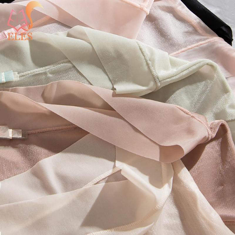 Women's Ice Silk Stretch Underwear Seamless Hipster No Show Invisible Bikini Underwear Panties