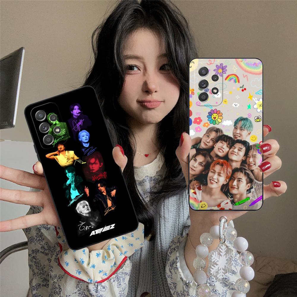 Чехол для телефона KPOP Z-ATEEZS для Samsung Galaxy A73 72 71 70 56 55 54 53 52 36 35 34 23 16 15 5G Цветная Печать Роскошные Мобильные Телефоны
