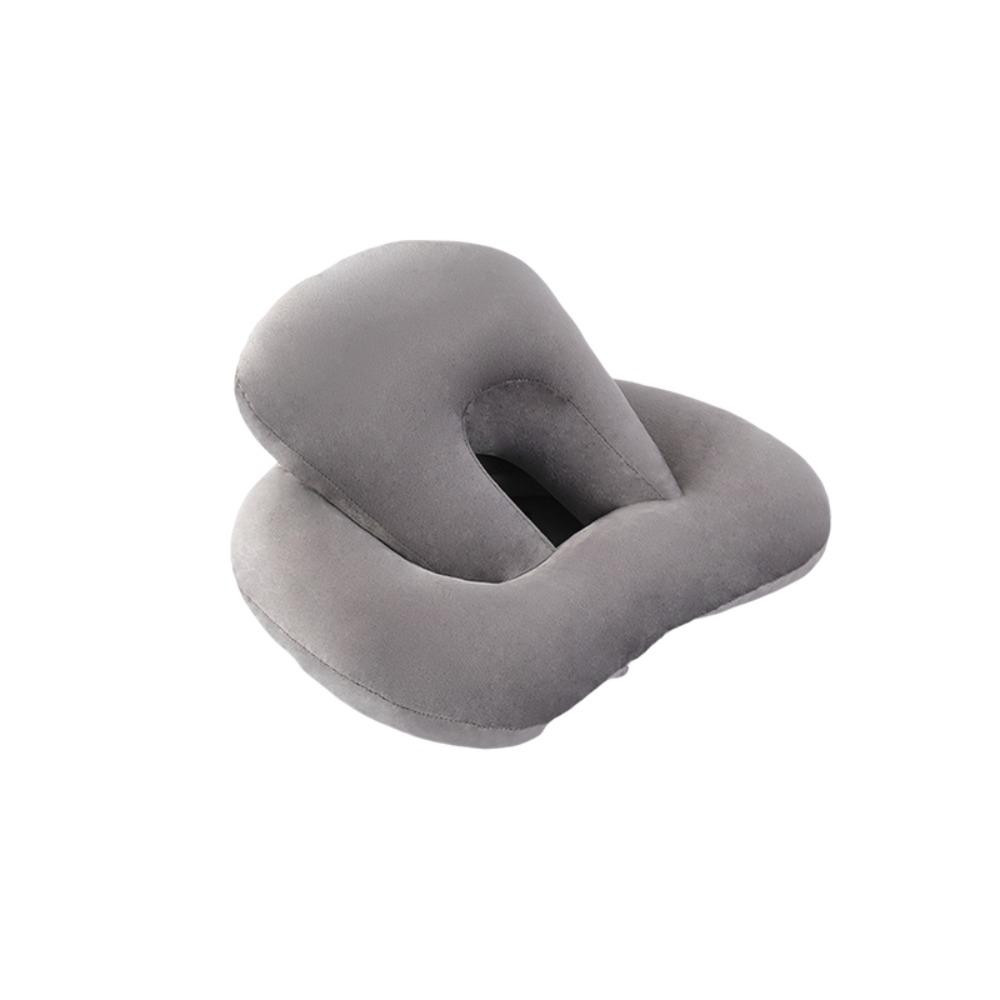 Double Layer Hollow Nap Pillow PP Cotton Filling Breathable Student Nap Pillow Soft Solid Color Sleeping Pillow Travel
