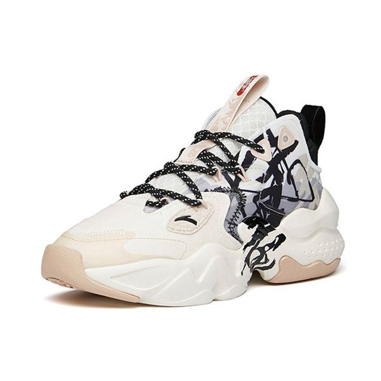 Anta Badass Life Series Weifeng 2 Non-Slip Wear-Resistant Low-Top Dad Shoes Women Sneakers White Black Gray 122148080-5