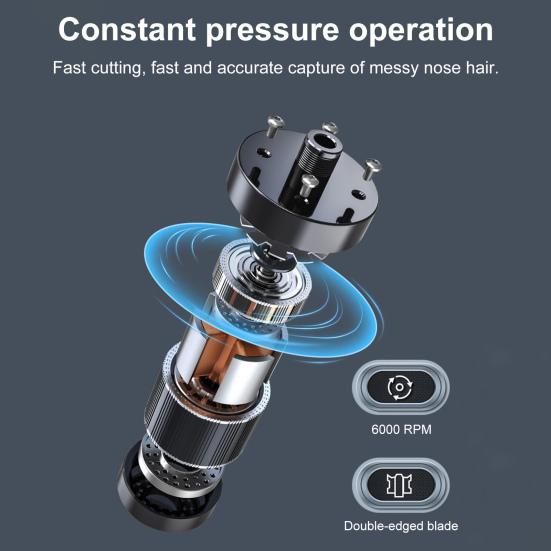 Триммер для волос в носу для мужчин и женщин, аккумуляторный, безболезненный, триммер для волос в ушах, водонепроницаемый, с двойными лезвиями, машинка для стрижки, многофункциональный инструмент для ухода