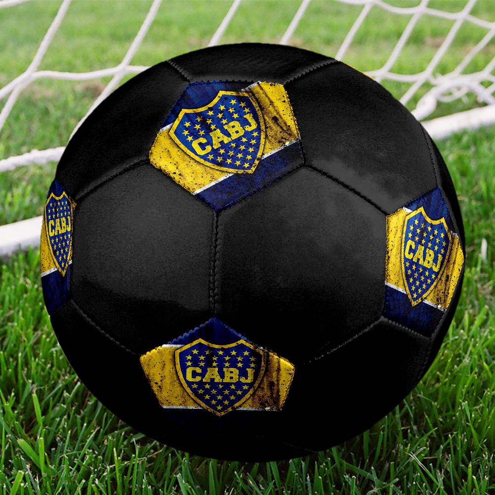 Футбольный мяч Boca Juniors, разноцветный, подходит для всех возрастов, машинная строчка, материал ПВХ, соревновательного уровня, прочный и с высоким отскоком