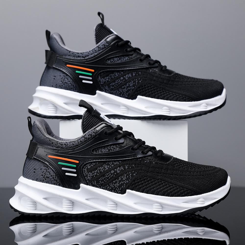 Весенние и летние новые мужские кроссовки Flyknit Breathable Mesh Sneaker Trendy Shoes