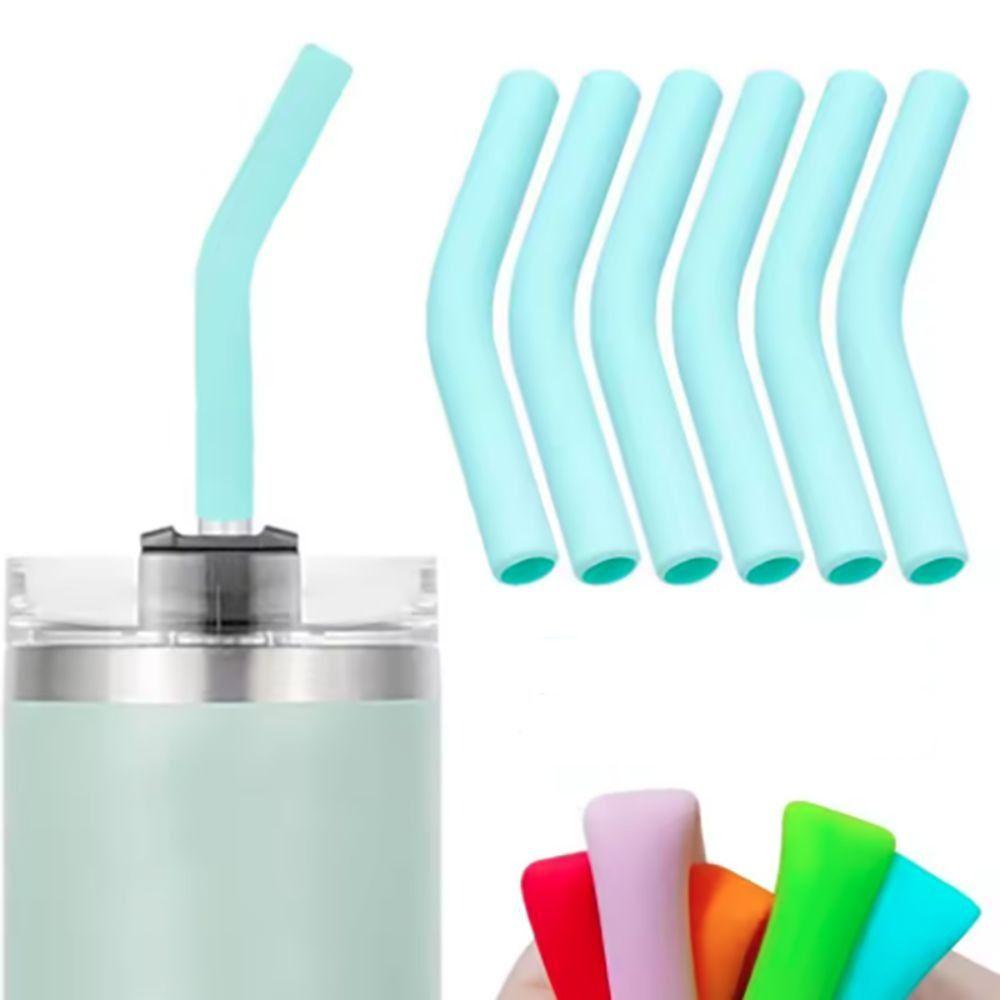 12pcs 8MM Straw Topper Silicone Straw Cover Household Metal Straws Tips Cover  Party
