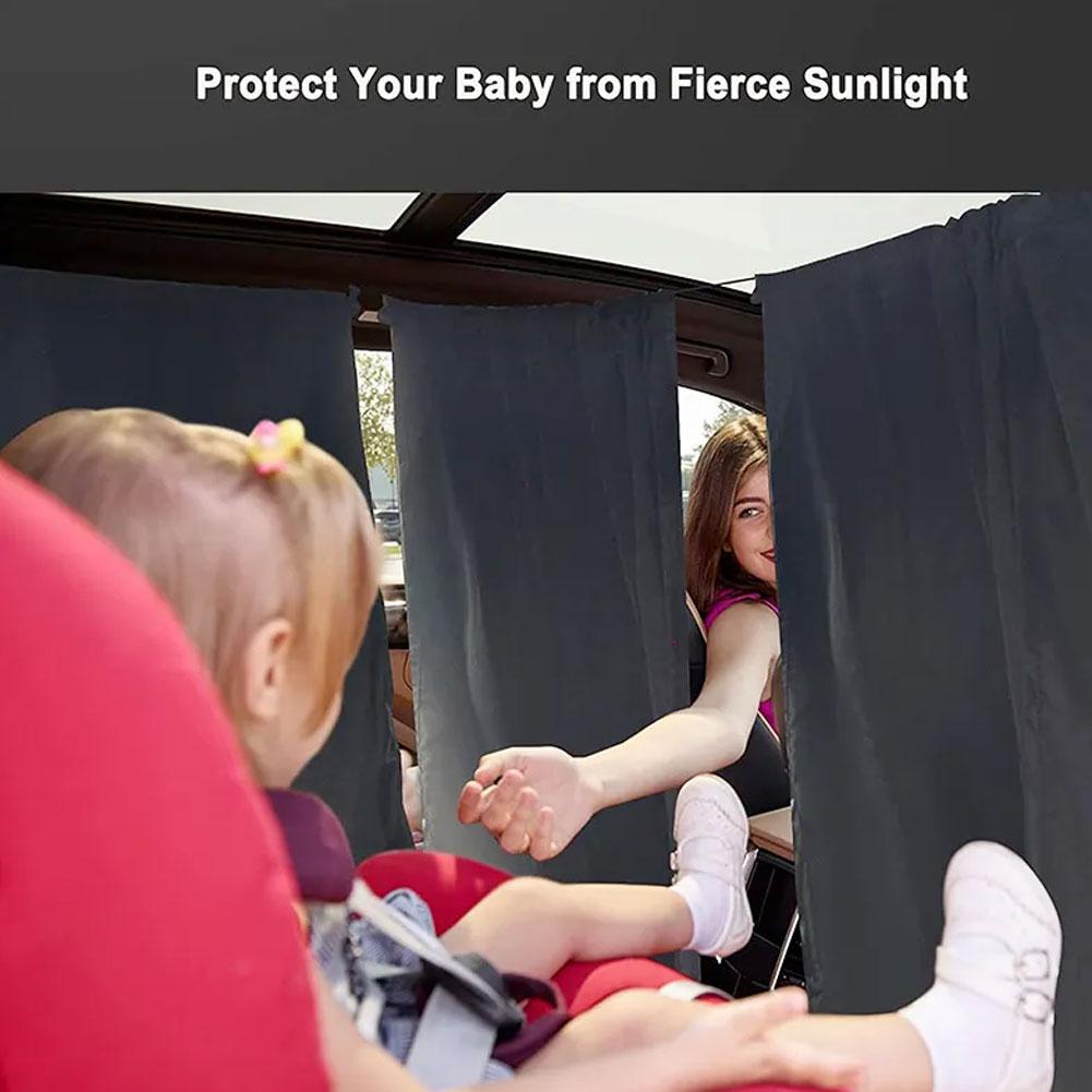 2 шт./компл. автомобильные солнцезащитные шторы, универсальные разделительные затемняющие чехлы для задних сидений, солнцезащитные между W0R8