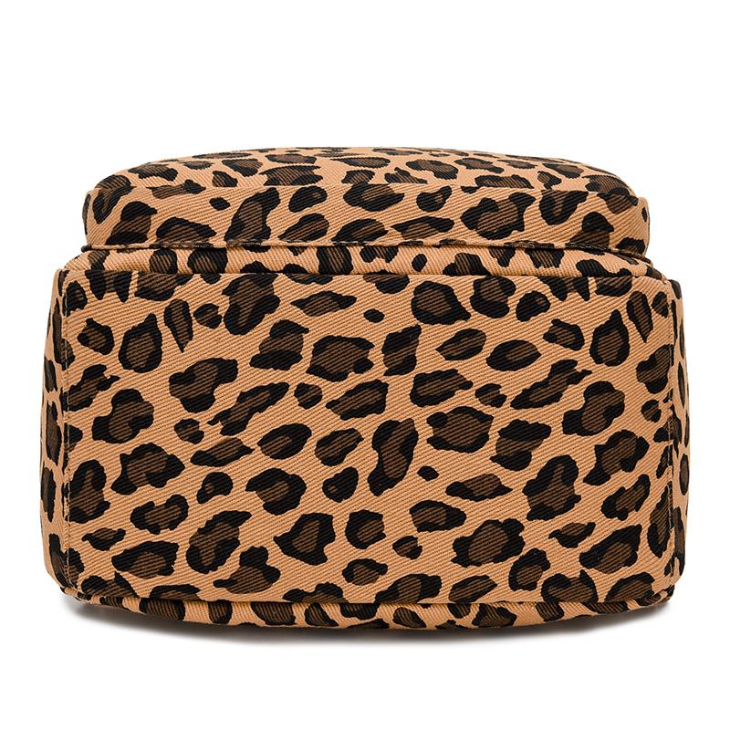 Сумка с леопардовым принтом, женский рюкзак, большой вместимости, дорожный рюкзак