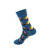 1pair Combed Cotton Fashion Hip Hop Man Woman Socks Harajuku Fruit Skateboard Oil Painting Animal Happy Socks Funny Sokken