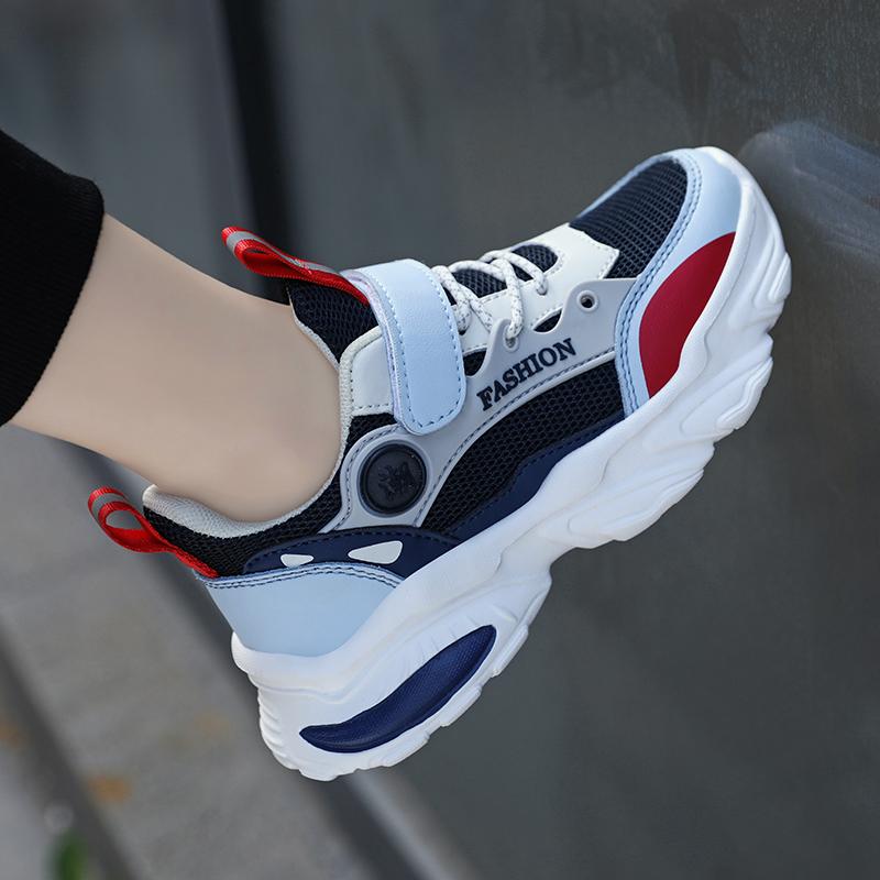 2025 new dad shoes rotating buckle breathable mesh non-slip running shoes middle age tide