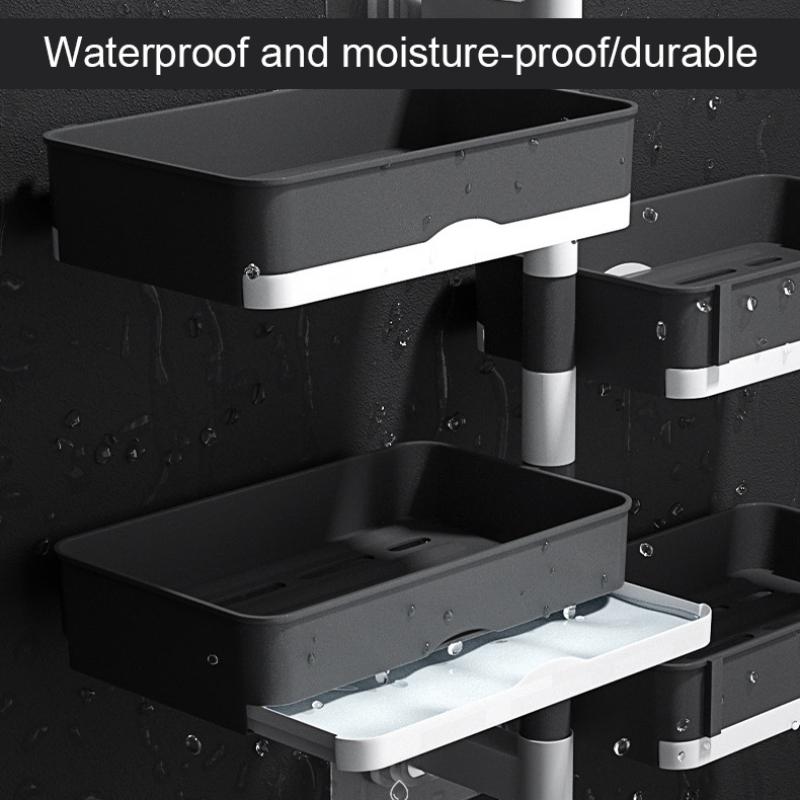 Мыльницы для ванной комнаты, 1, 2 слоя, настенная полка для слива мыла, поворотные держатели для мыла на 180 градусов