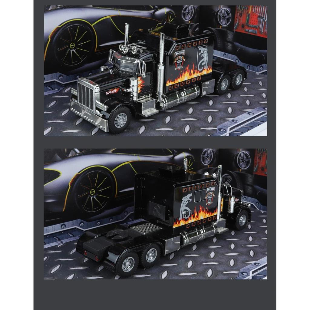 1/24 Peterbilt 389 Седельные тягачи Грузовик Сплав Американский Мускул Грузовик Модель Игрушка Литой Металл Звук и Свет Машина Игрушка для Детей Транспортное средство