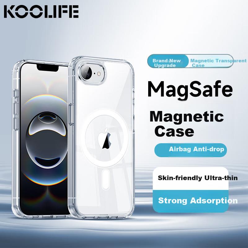 Compatible with Apple IPhone 16E Case, IPhone 16e Magnetic Ultra-Thin MagSafe Charging Shockproof Camera Protection Simple Transparent Case And Wome