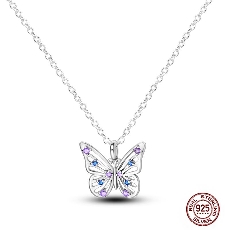 Copper Pendant Necklace Pink Heart Star Moon Firefly Plant Charm Basic Chain Necklaces Original Festival Jewelry For Women G