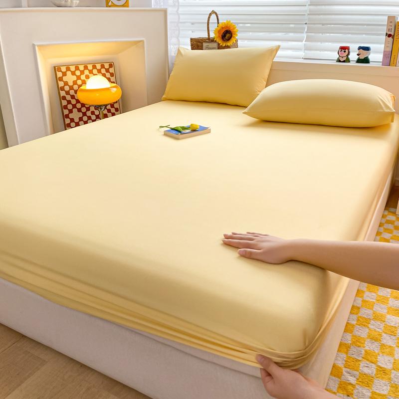 Простыня на резинке из хлопка с резинками, мягкий нескользящий чехол для матраса, покрывало для дома, спальни, односпальной кровати, двуспальной кровати, размера «king-size» и «queen-size»