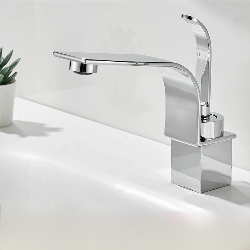 Хромированные смесители для раковины Современные золотые смесители для ванной, монтируемые на столешницу, Черные смесители для раковины, Каскадные смесители, Серые