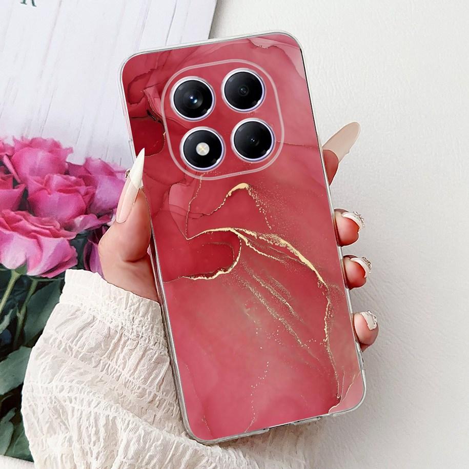 Чехол для Xiaomi Redmi Note 14 Pro Plus Новый Популярный Цветочный Мраморный Мягкий Силиконовый Чехол для Xiaomi Redmi Note 14 Pro Global Capinha