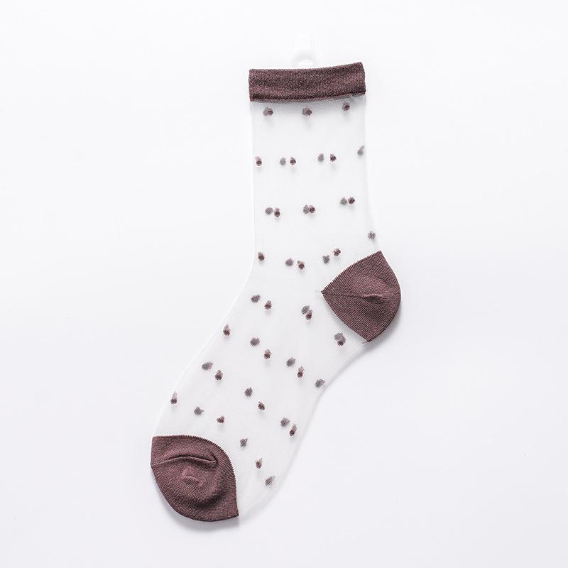 Японские носки с прозрачными кристаллами Wave Point