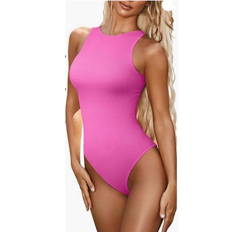 Женский цельный купальник, сплошной цвет, облегающий купальник с эластичной резинкой на талии