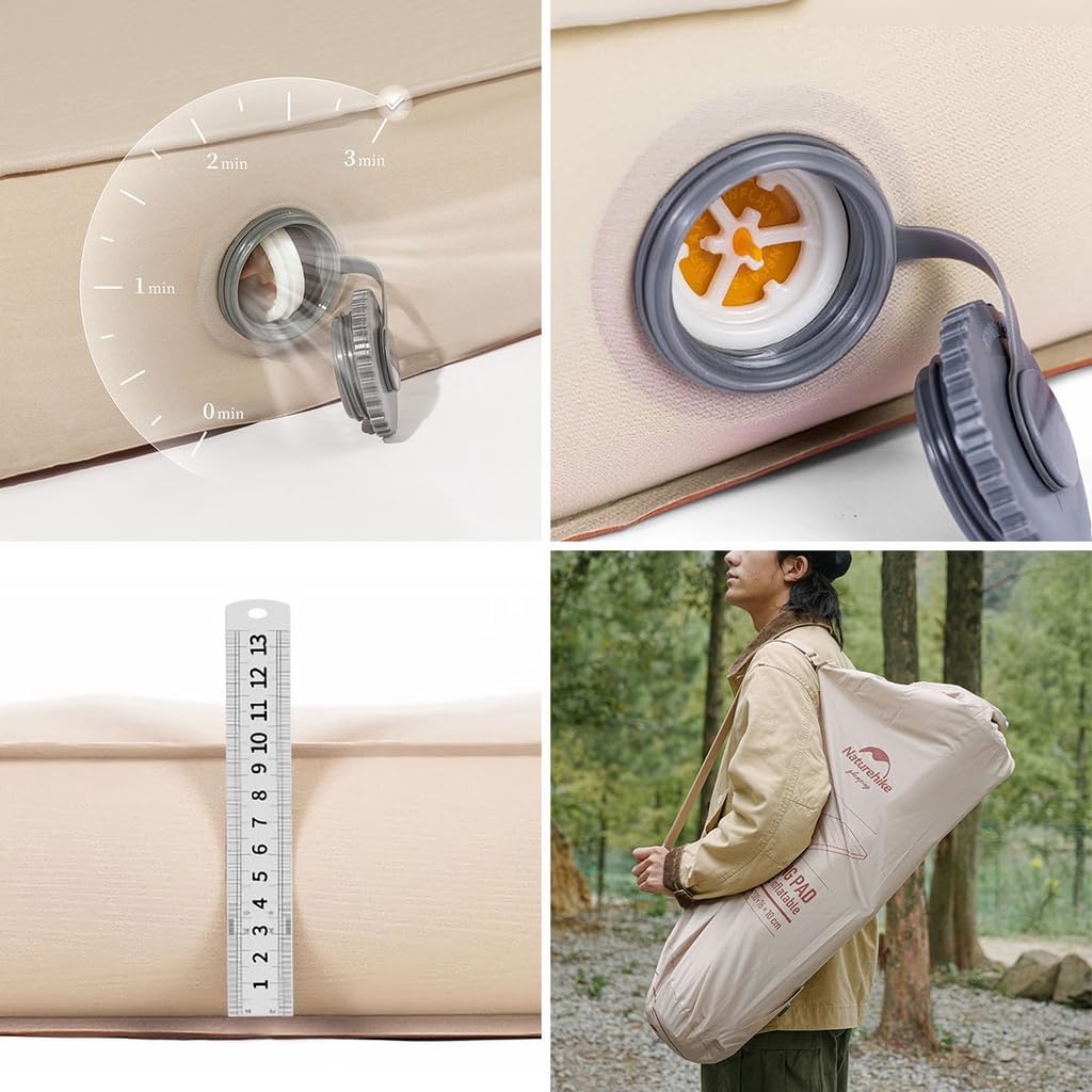 Naturehike Person Air Автоматический надувной воздушный воздушный клапан для предотвращения утечки воздуха Складной кемпинг для сна в песке для предотвращения стихийных бедствий для 1