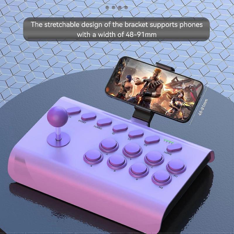 Джойстик-контроллер с 3-режимным подключением для PS4/PS3/Xbox One/Switch (Чисто фиолетовый)