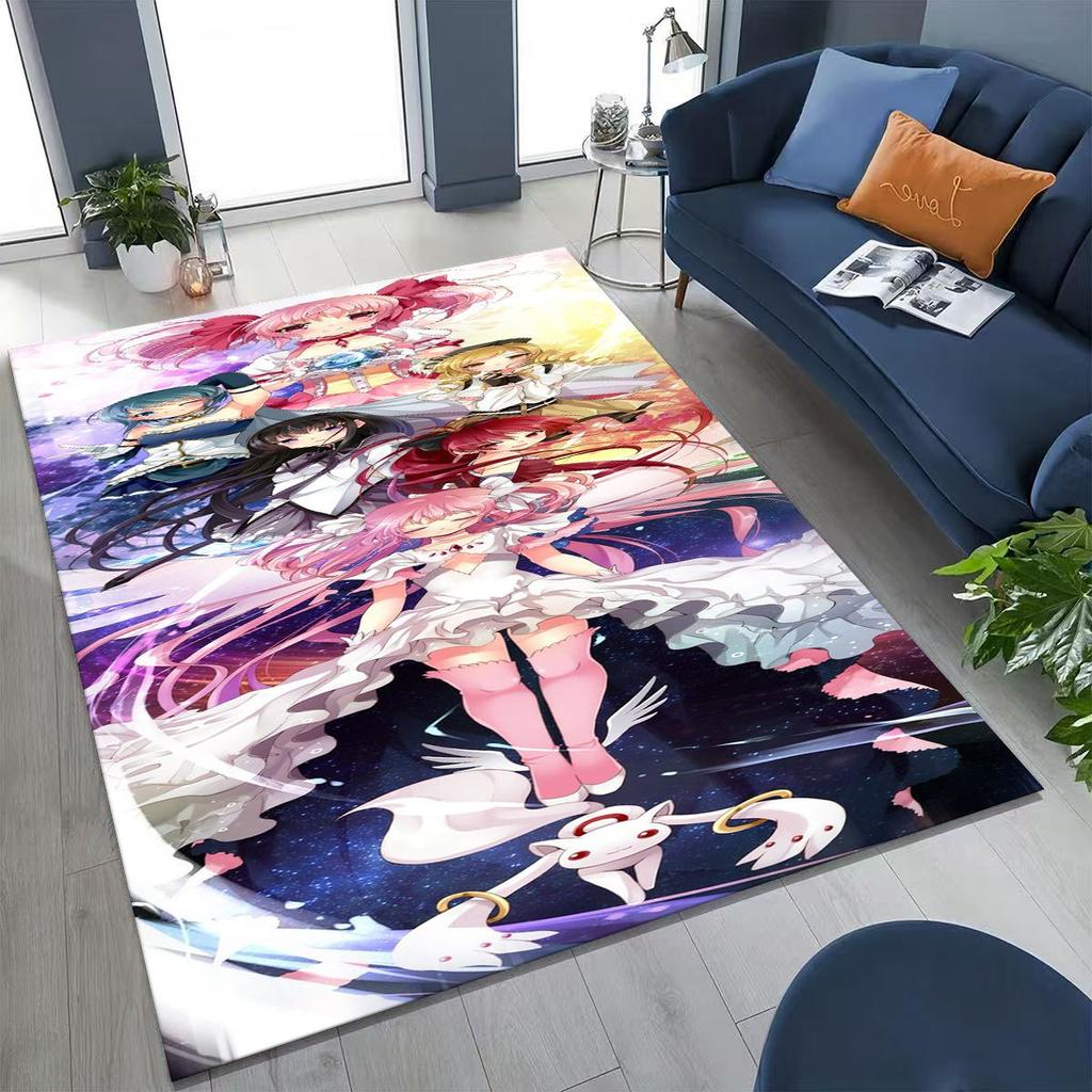 Мультяшный ковер Puella Magi Madoka Magica для девочки, аниме, для спальни, гостиной, дивана, домашний коврик, декор, большой детский нескользящий коврик для пола