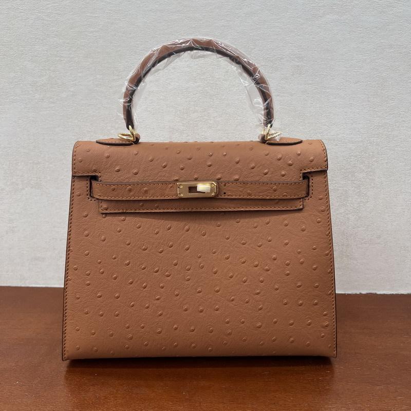 2026 Новая женская кожаная сумка первый слой рисунок страуса коровья кожа первое и второе поколение портативная на одно плечо через плечо женская сумка