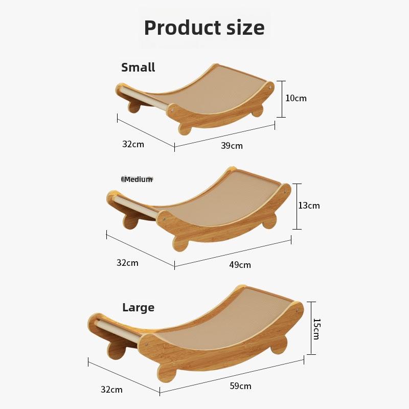 Cat Scratching Board Wooden Cat Bed Removable Wear-resistant Crumb-free Multifunctional Cat Lounge Chair Kitten Nest Cat Toy