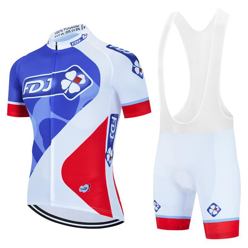 FDJ Cycling Suit Set Bicycle Short-sleeved Shorts Men Women Mountain Road Clothes Team Edition