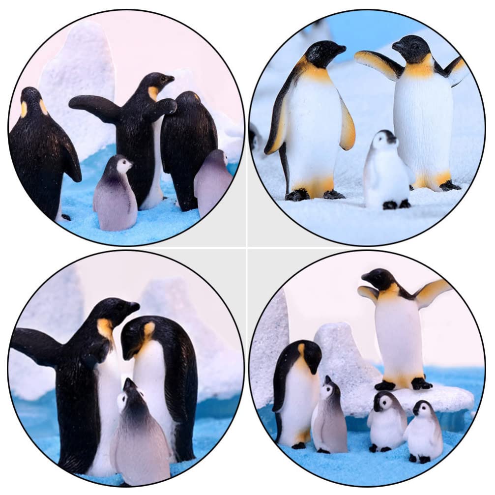 SEWACC Фигурка пингвина, Антарктический айсберг, морской пейзаж, фигурка животного, миниатюрная фигурка пингвина, небольшая коллекция украшений, растительное украшение