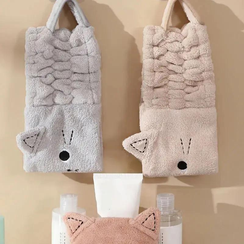 Кошачьи коралловые флисовые повязки на голову для женщин, милые мягкие банты для волос, повязка на голову, резинки для волос, тюрбаны для умывания лица и макияжа, повязка, аксессуары для девочек