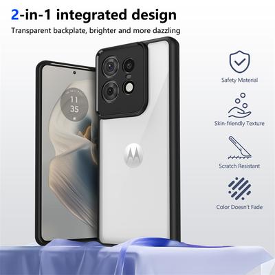 Чехол для Motorola Edge 50 Pro XT2403-2, силиконовый бампер с гальваническим покрытием, противоударная прозрачная задняя крышка, жесткий чехол для телефона для Moto Edge 50 Pro