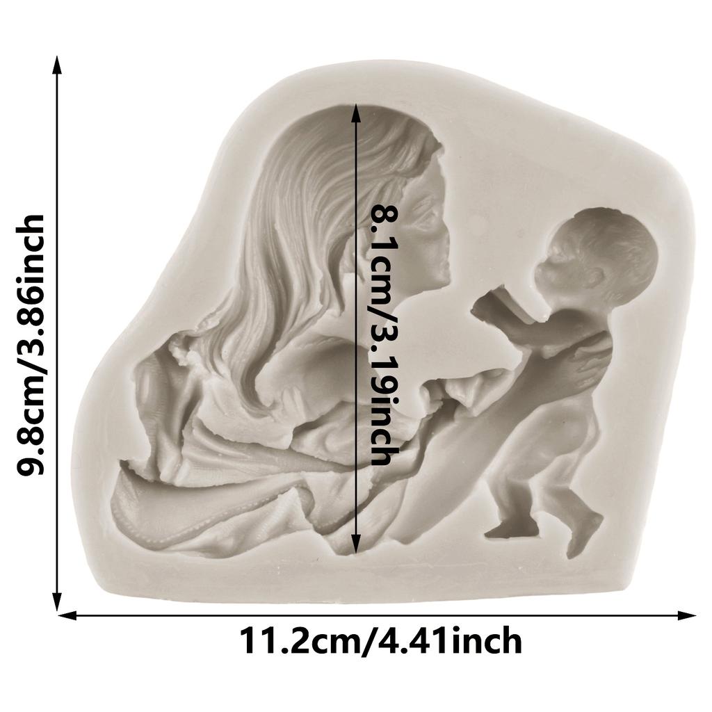 Силиконовая форма для мамы и ребенка, рельефные формы для шоколадных конфет, глиняные формы для кексов, топпер для помадки, инструменты для украшения торта, формы для мыла, смолы